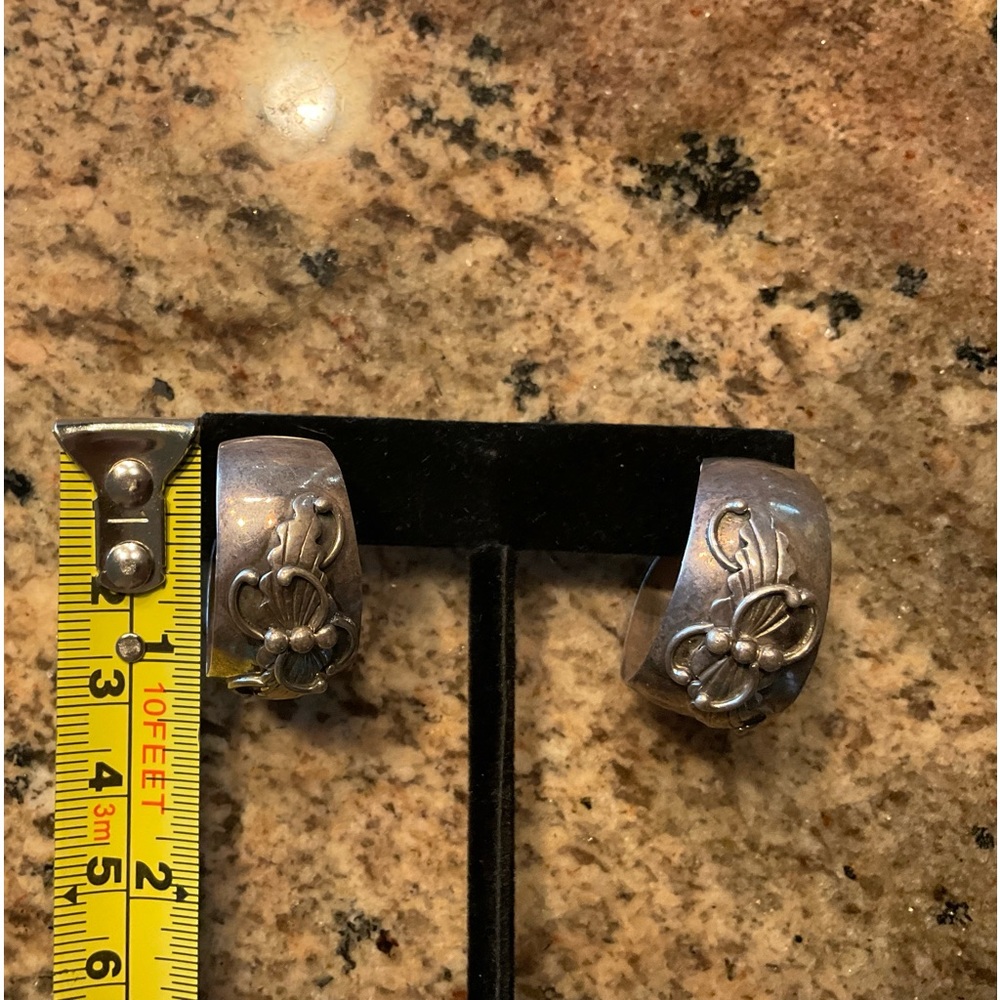 925 Sterling Silver Vintage Earrings - Picture 7 of 11